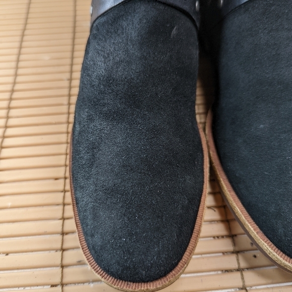 KORK-EASE WOMENS "KENAI" BLACK Leather and suede Side zip ANKLE BOOTS. Criss cro - Picture 4 of 13